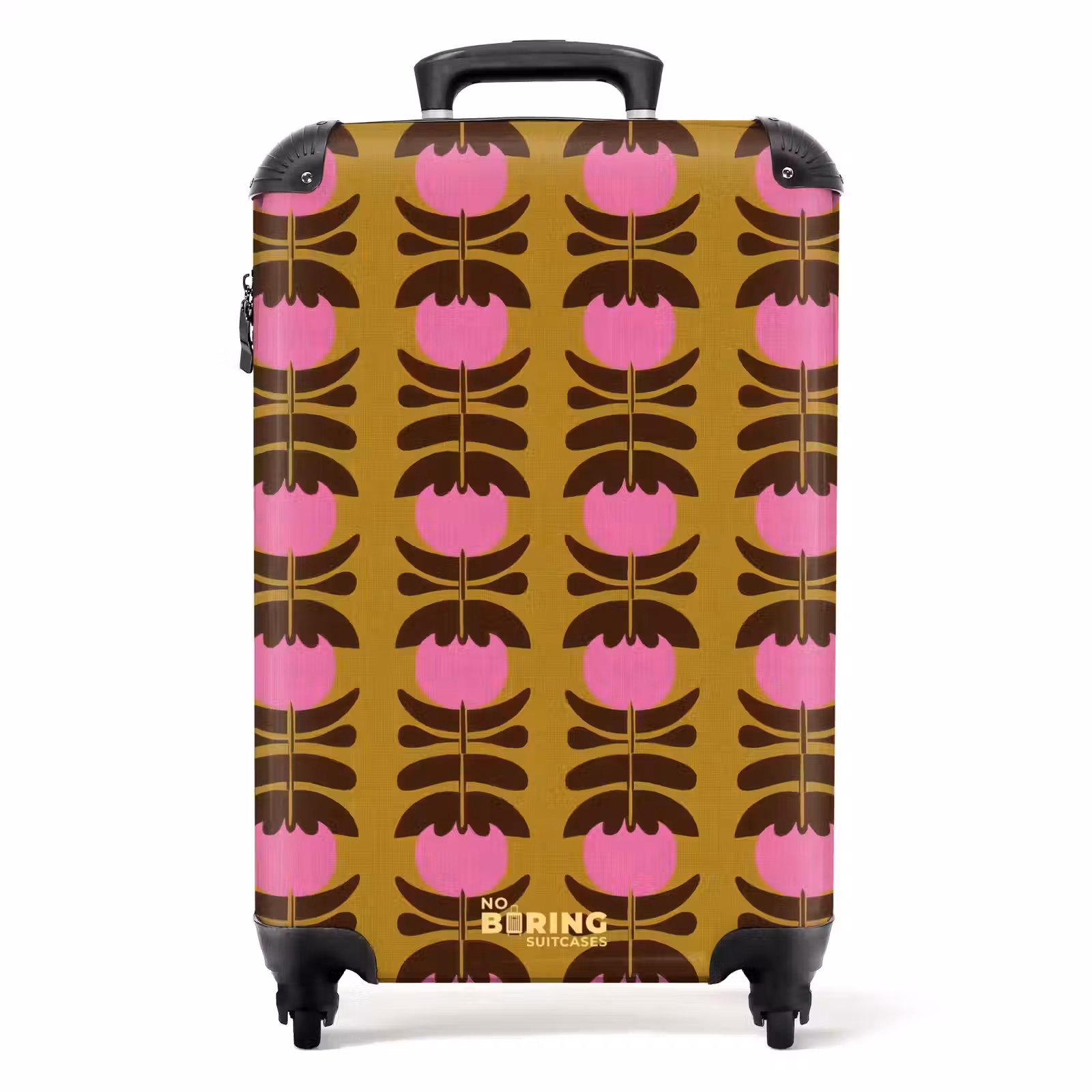 Valise - Abstrait - Fleurs - Rose — 1