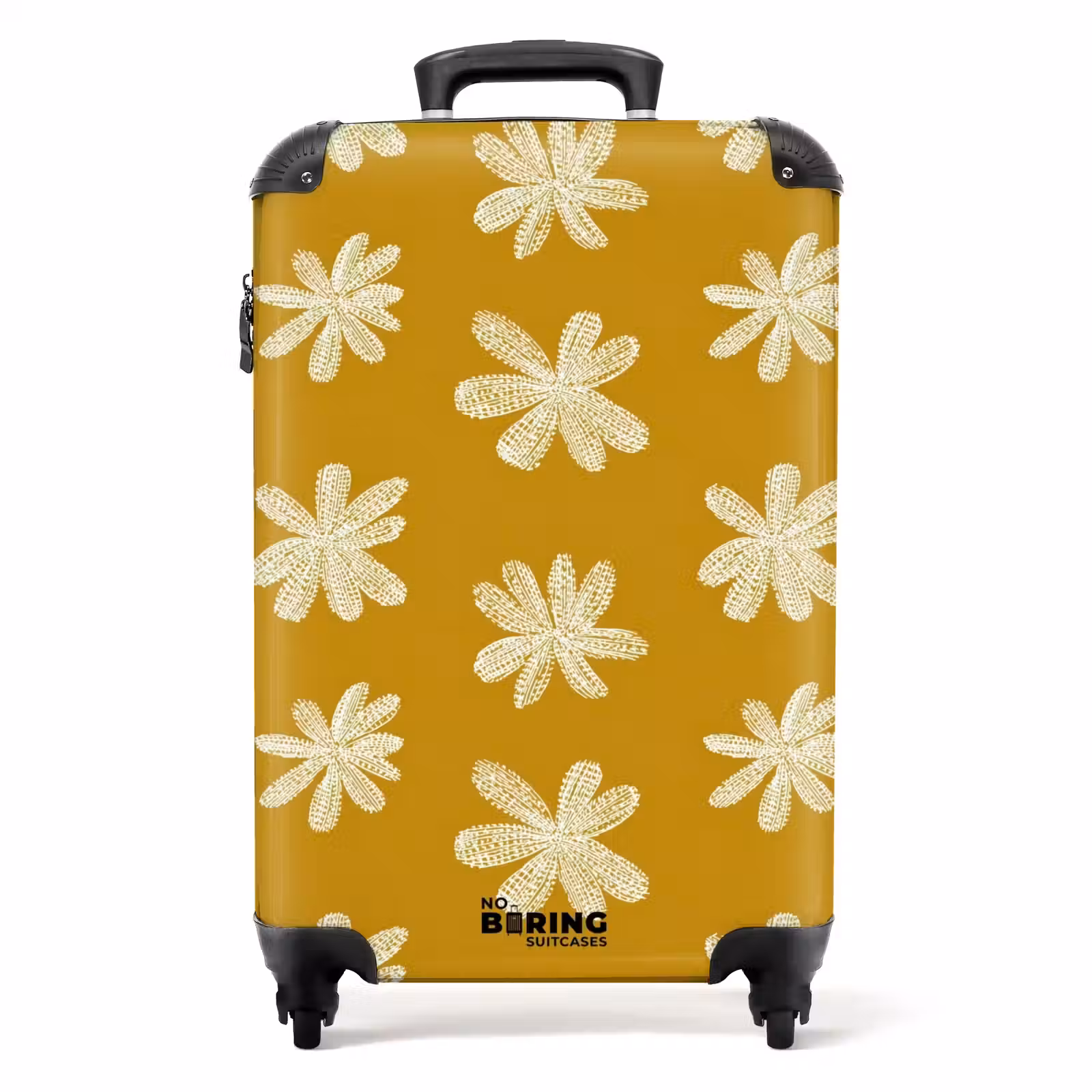 Valise - Fleur - Ludique - Jaune ocre — 1
