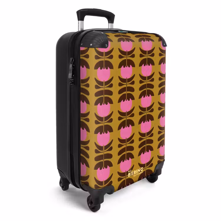 Valise - Abstrait - Fleurs - Rose — 2