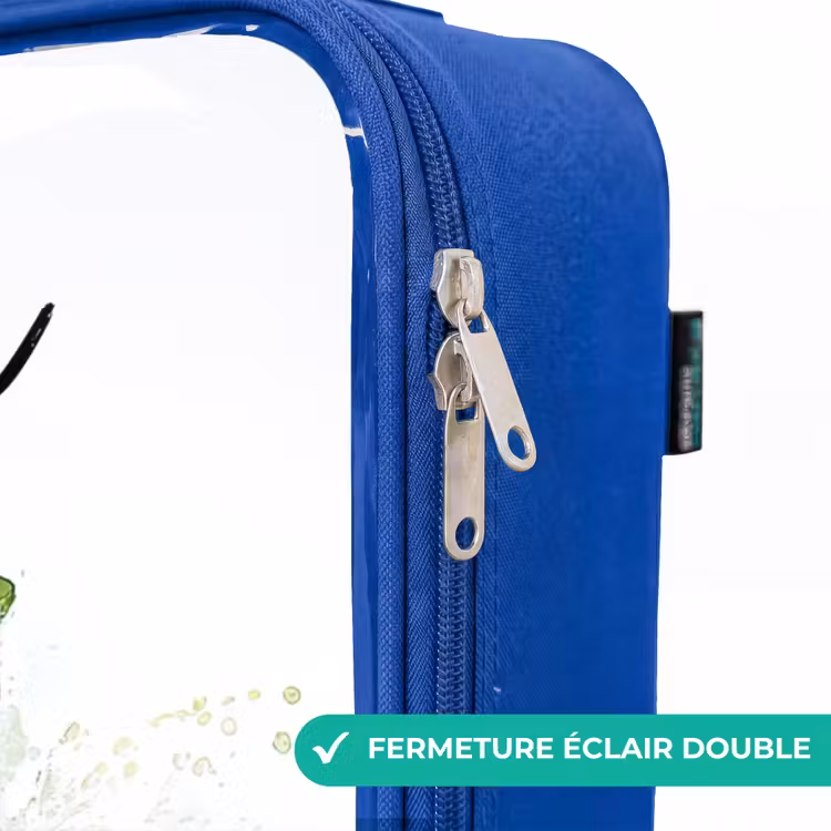 Valise enfant avec nom - Bleu - Tortue - Eau - Vert — 7