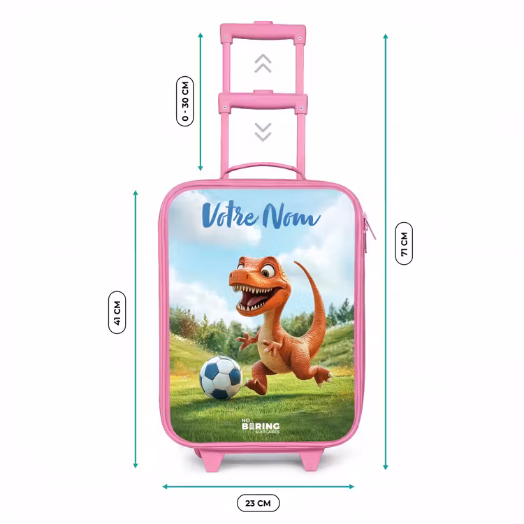 Valise enfant avec nom - Rose - Football - Dino - Sports — 6