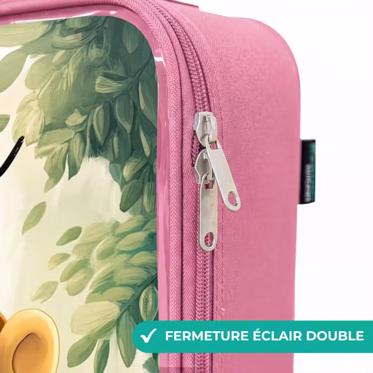Valise enfant avec nom - Rose - Zèbre - Singe - Cascade - Rochers — 7