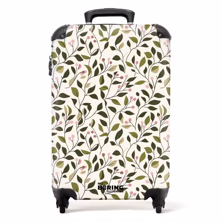 Valise - Feuilles - Baies - Rose — 1