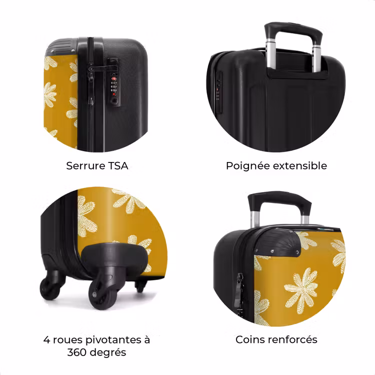Valise - Fleur - Ludique - Jaune ocre — 8
