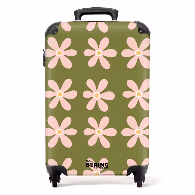 Valise - Fleur - Moderne - Vert — 1