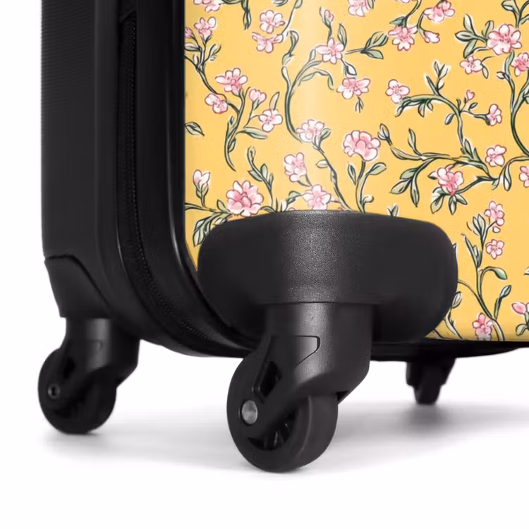 Valise - Fleurs - Motif - Jaune — 7