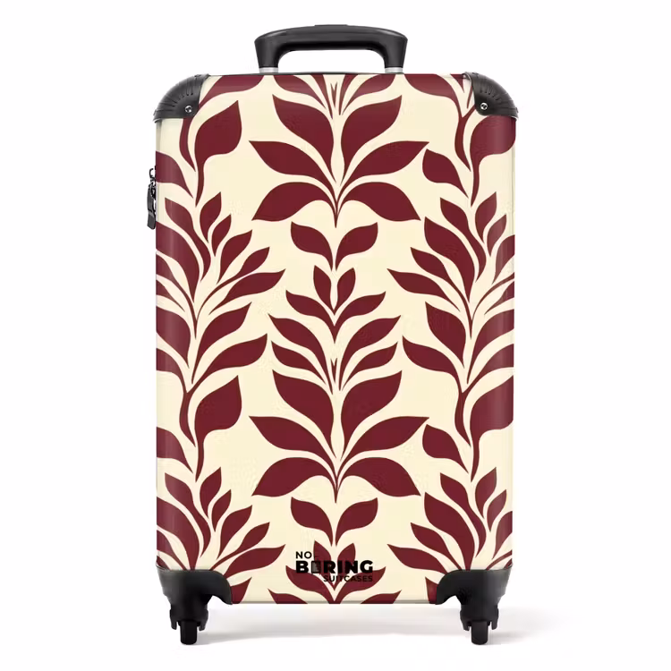 Valise - Abstrait - Feuilles - Bourgogne — 1