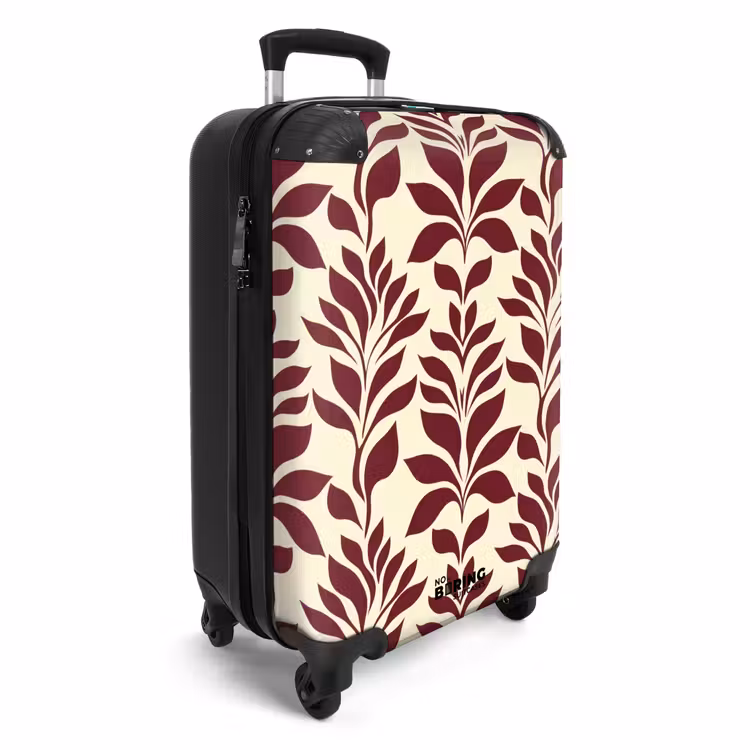 Valise - Abstrait - Feuilles - Bourgogne — 2