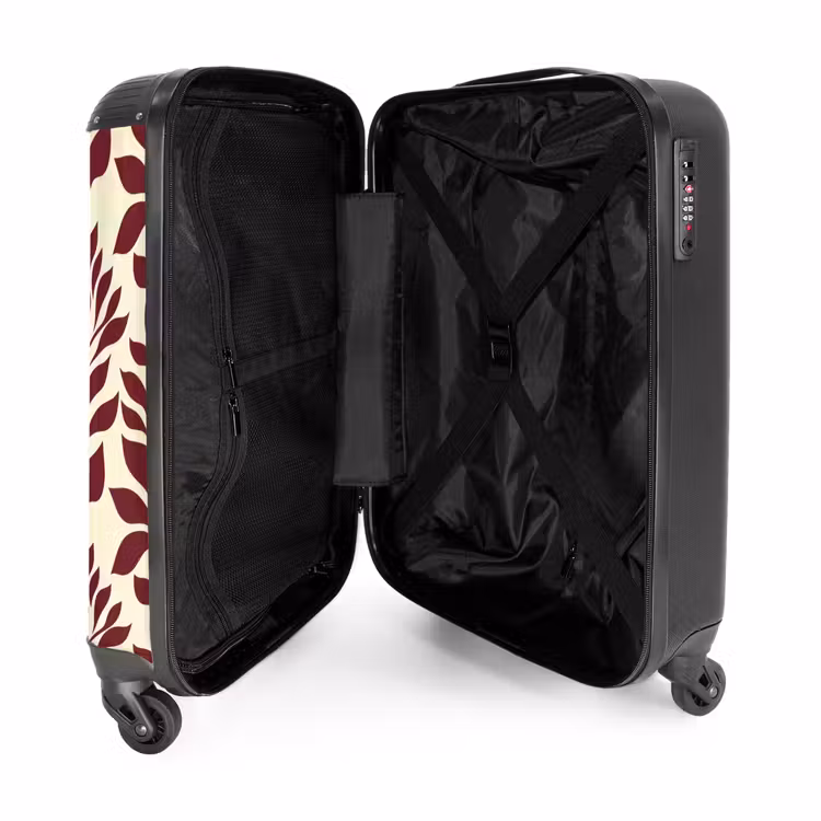 Valise - Abstrait - Feuilles - Bourgogne — 5