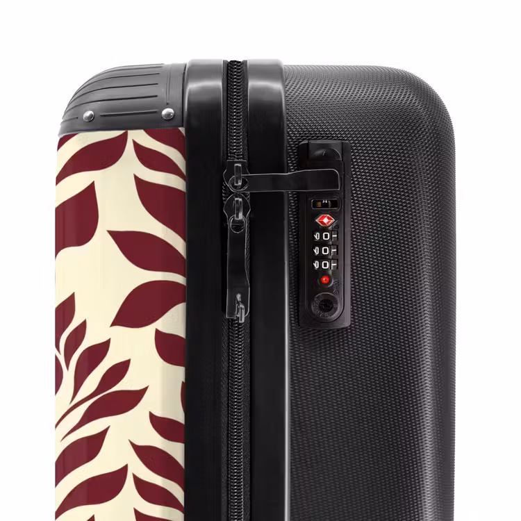 Valise - Abstrait - Feuilles - Bourgogne — 6