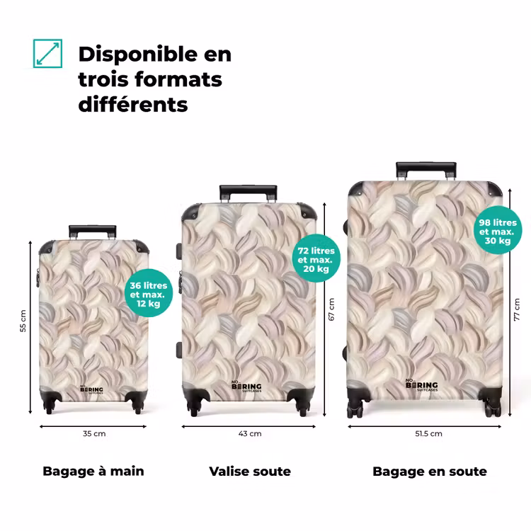 Valise - Abstrait - Ondulé - Pastel — 3