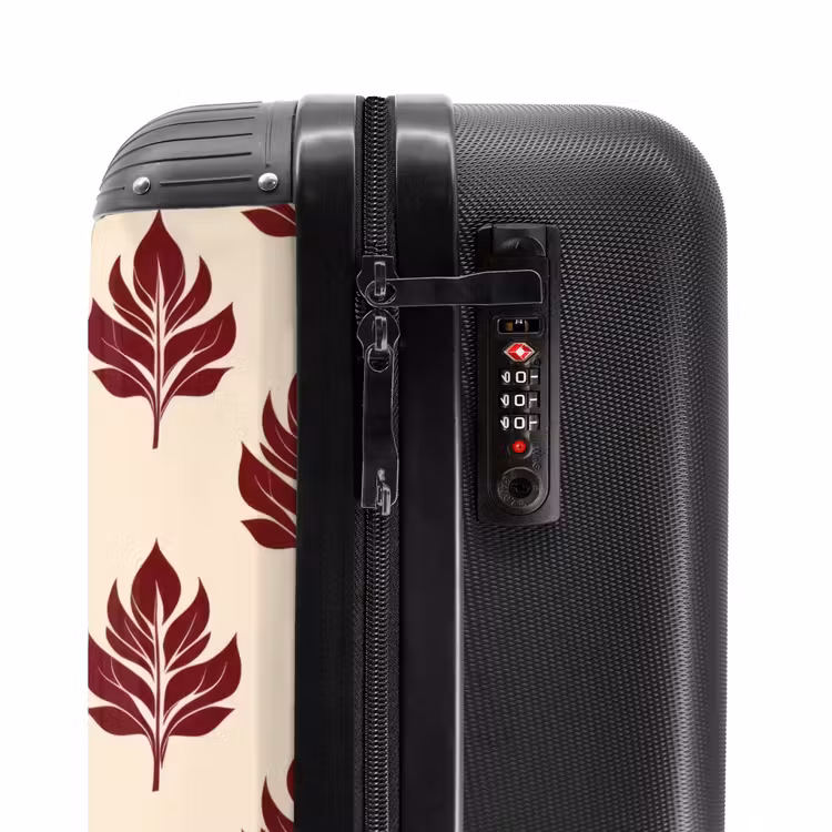 Valise - Botanique - Motif - Bordeaux — 6