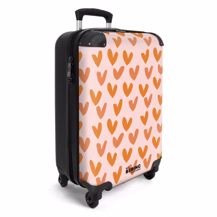 Valise - Coeurs - Signé - Orange — 2