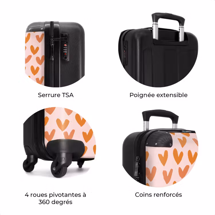 Valise - Coeurs - Signé - Orange — 8