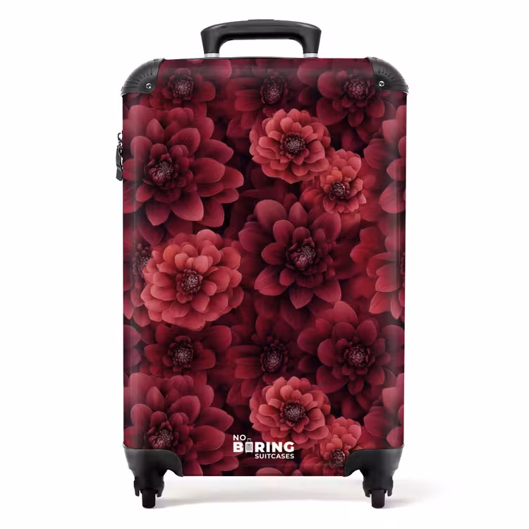 Valise - Dahlias - Fleurs - Rouge — 1