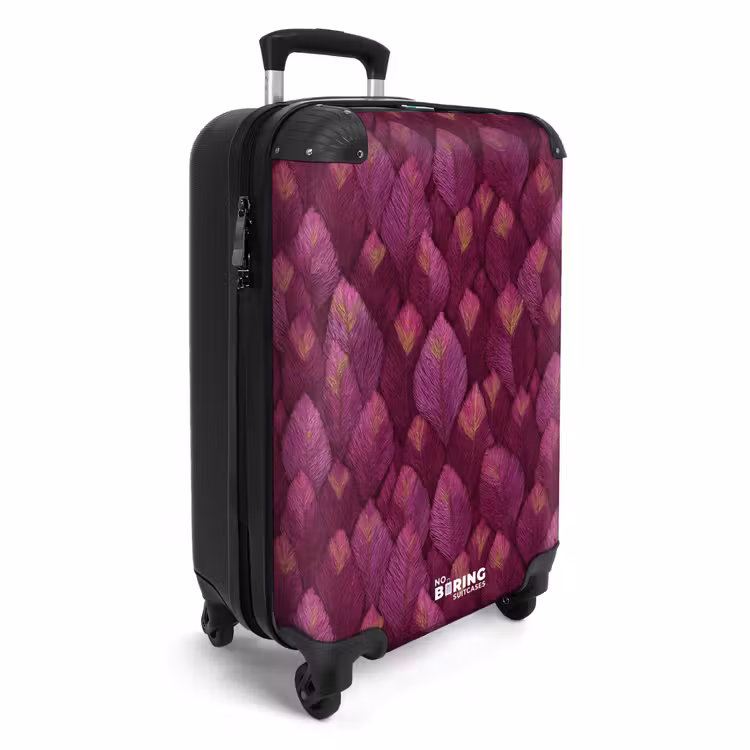 Valise - Feuilles - Motif - Bourgogne — 2