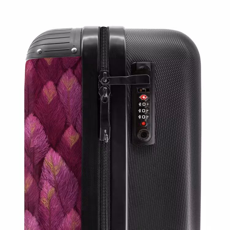Valise - Feuilles - Motif - Bourgogne — 6