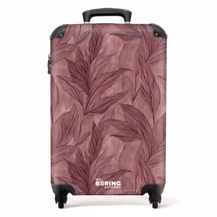 Valise - Feuilles - Motif - Violet — 1