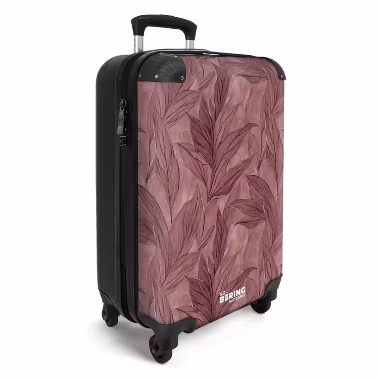 Valise - Feuilles - Motif - Violet — 2