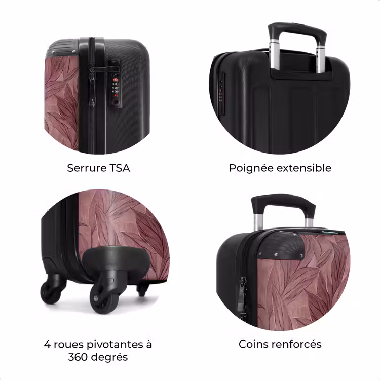Valise - Feuilles - Motif - Violet — 8