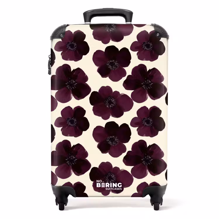 Valise - Fleurs - Aquarelle - Violet — 1