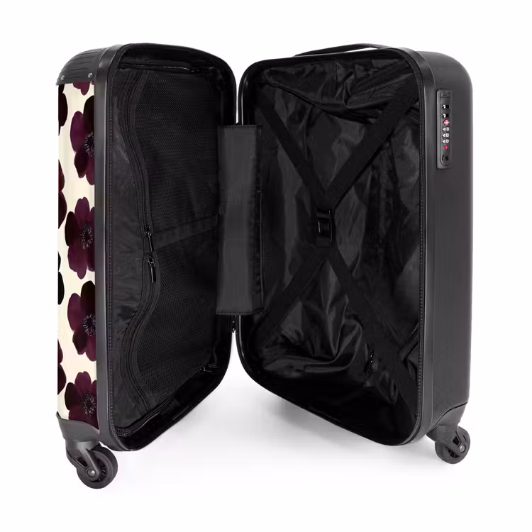 Valise - Fleurs - Aquarelle - Violet — 5