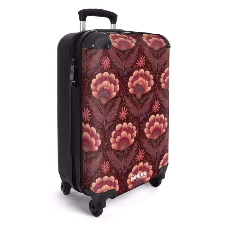 Valise - Fleurs - Eventail - Violet — 2