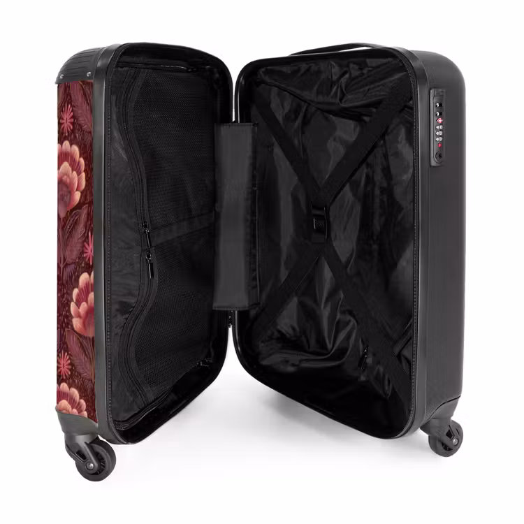 Valise - Fleurs - Eventail - Violet — 5