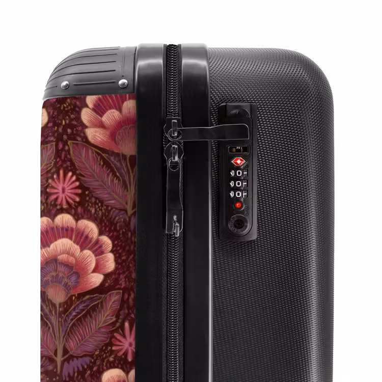 Valise - Fleurs - Eventail - Violet — 6