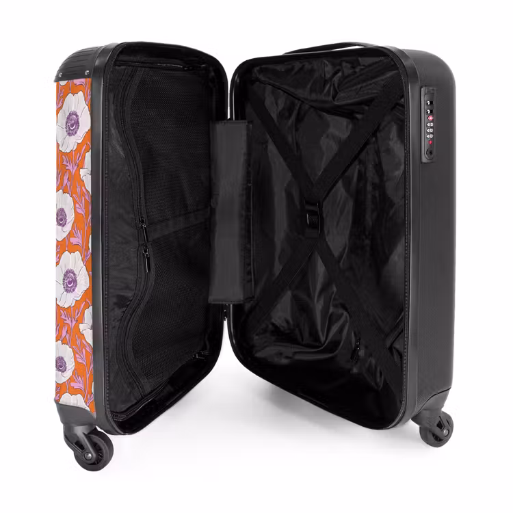 Valise - Fleurs - Graphique - Orange — 5
