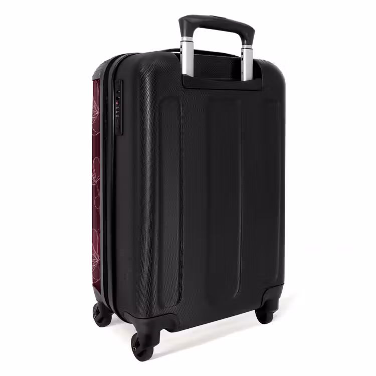 Valise - Fleurs - Motif - Bourgogne — 4