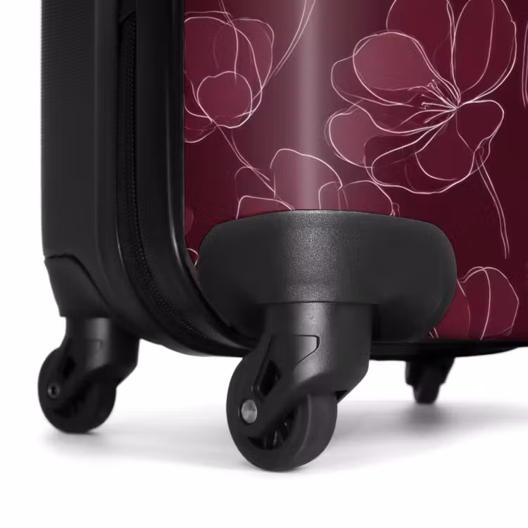 Valise - Fleurs - Motif - Bourgogne — 7