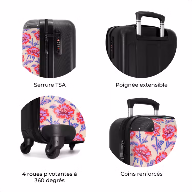 Valise - Fleurs - Motif - Multicolore — 8