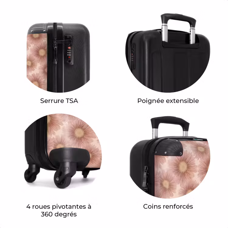 Valise - Gerbera - Fleurs - Rose — 8