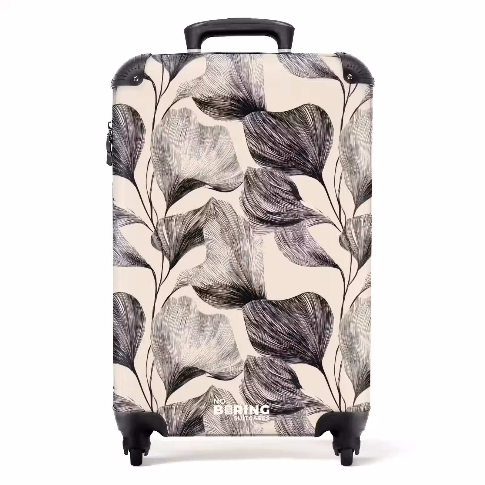 Valise - Botanique - Feuilles - Noir — 1