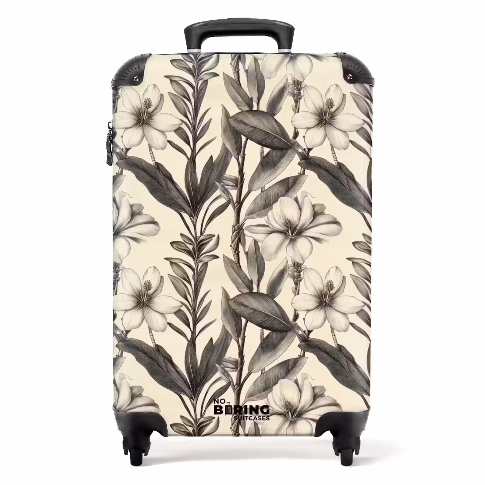 Valise - Classique - Botanique - Noir - Beige — 1
