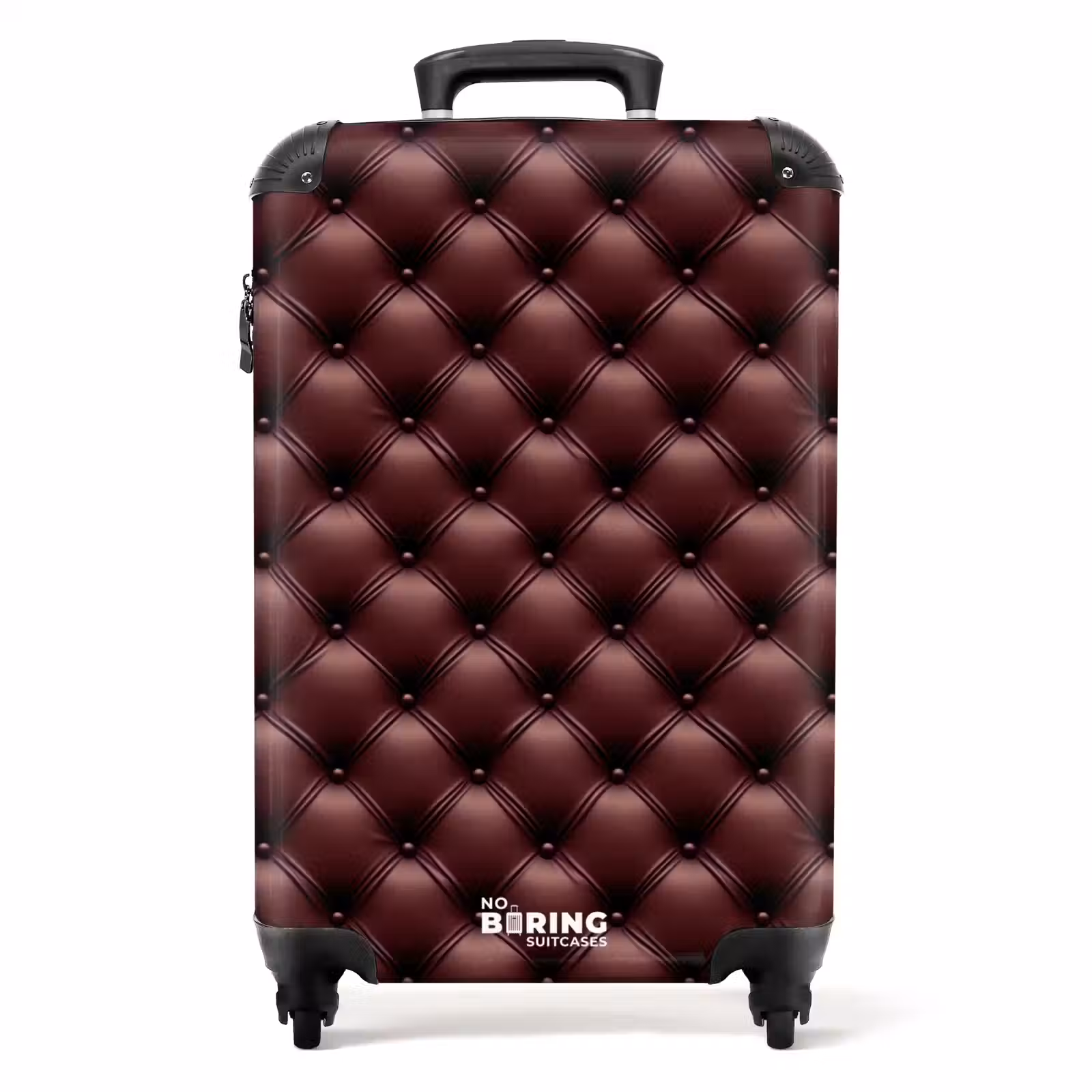 Valise - Cuir - Motif - Bordeaux — 1