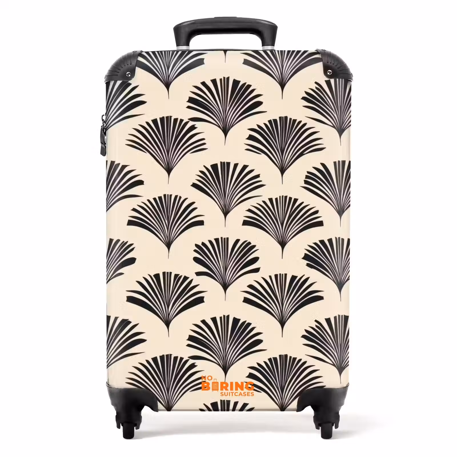 Valise - Eventails - Botanique - Noir - Beige — 1