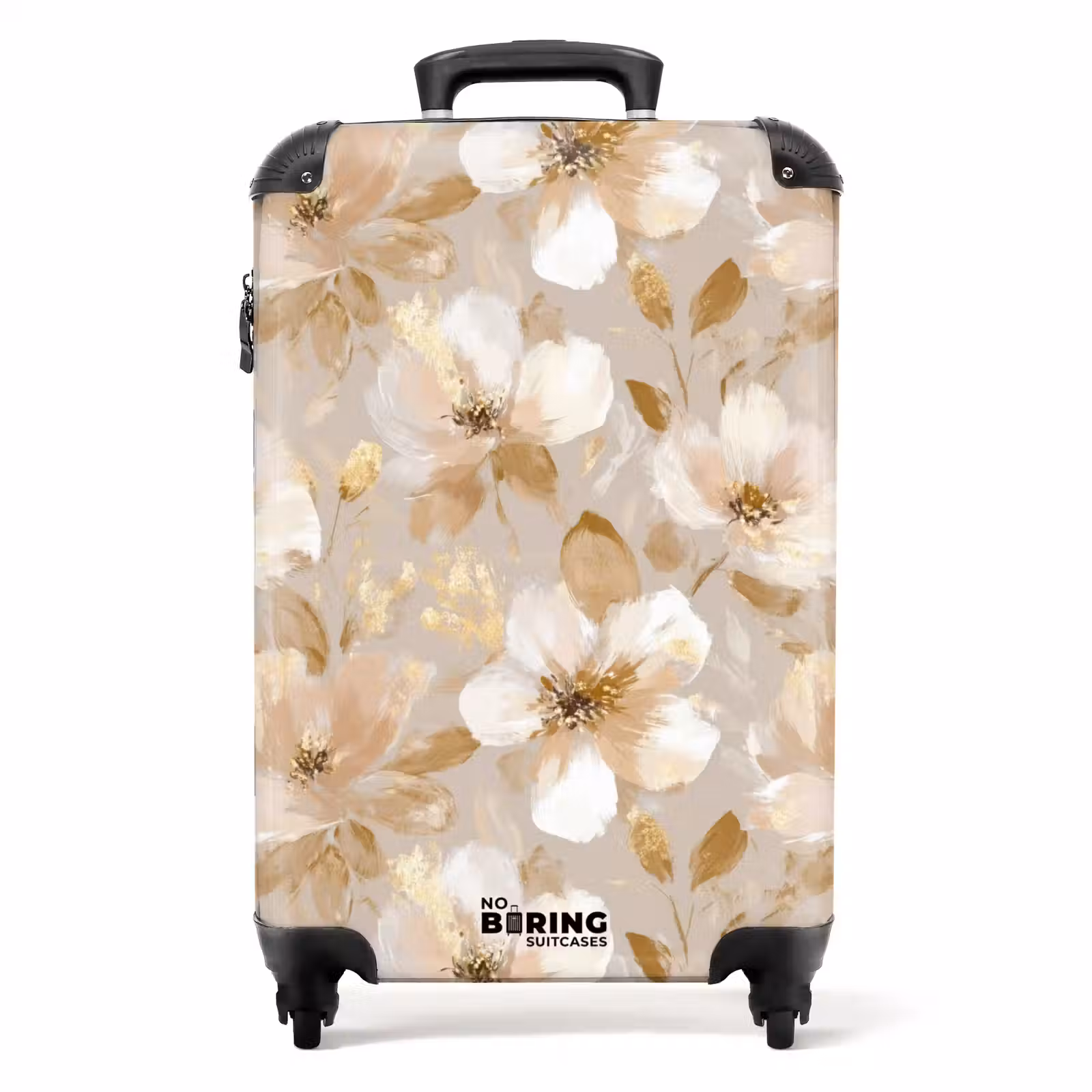 Valise - Fleurs - artistique - or — 1
