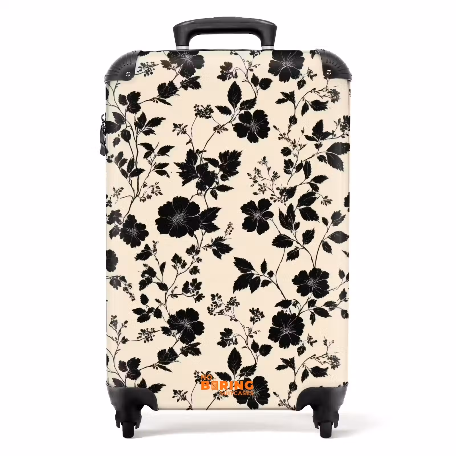 Valise - Fleurs - Motif - Noir — 1