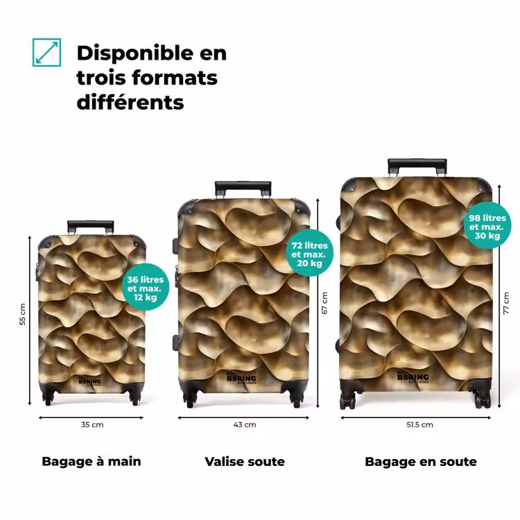 Valise - Abstrait - Antique - Or — 3