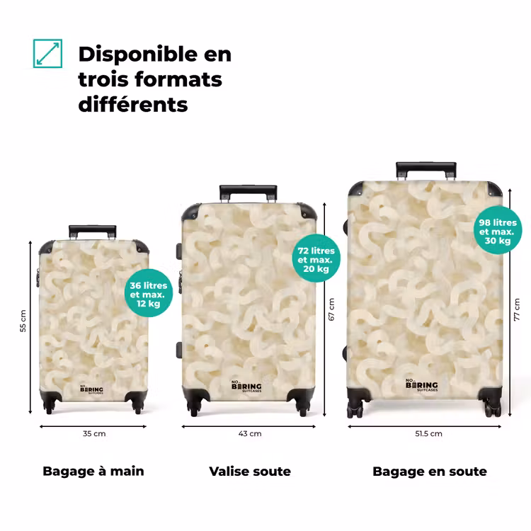 Valise - Abstrait - Lignes - Beige — 3