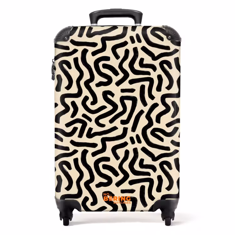 Valise - Abstrait - Lignes - Noir — 1