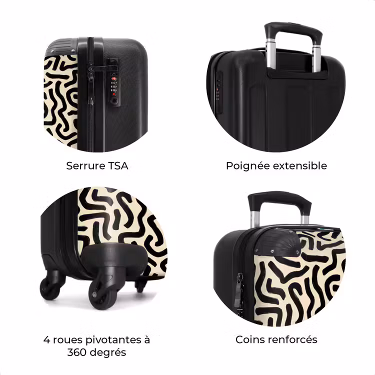 Valise - Abstrait - Lignes - Noir — 8