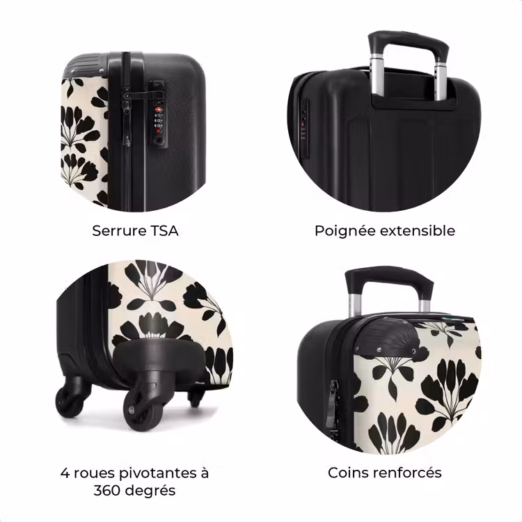 Valise - Abstrait - Motif - Noir — 8