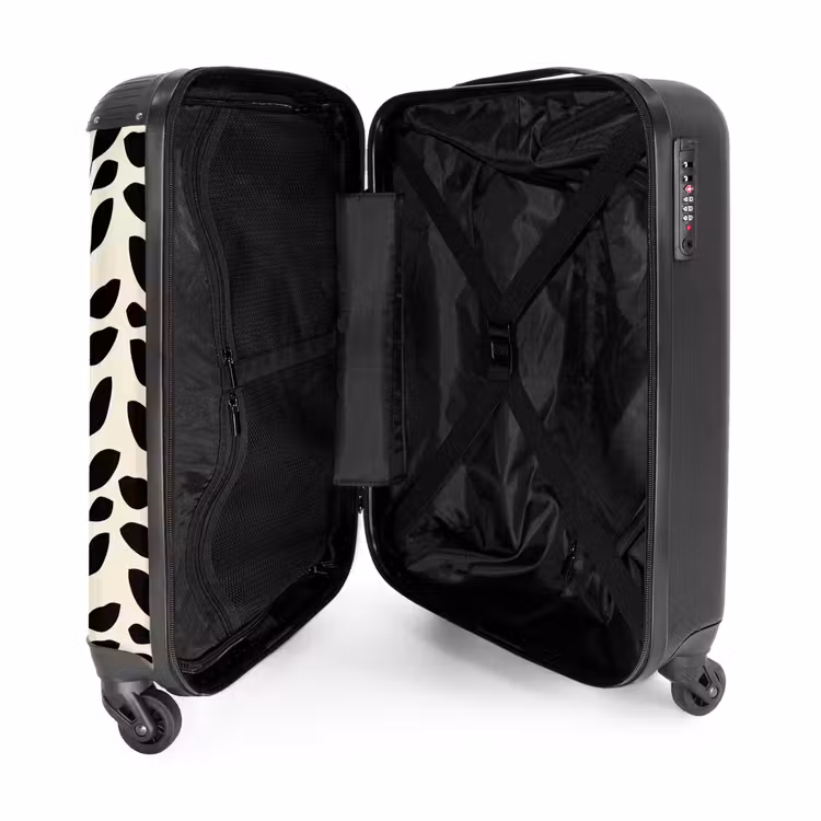 Valise - Botanique - Motif - Noir - Beige — 5