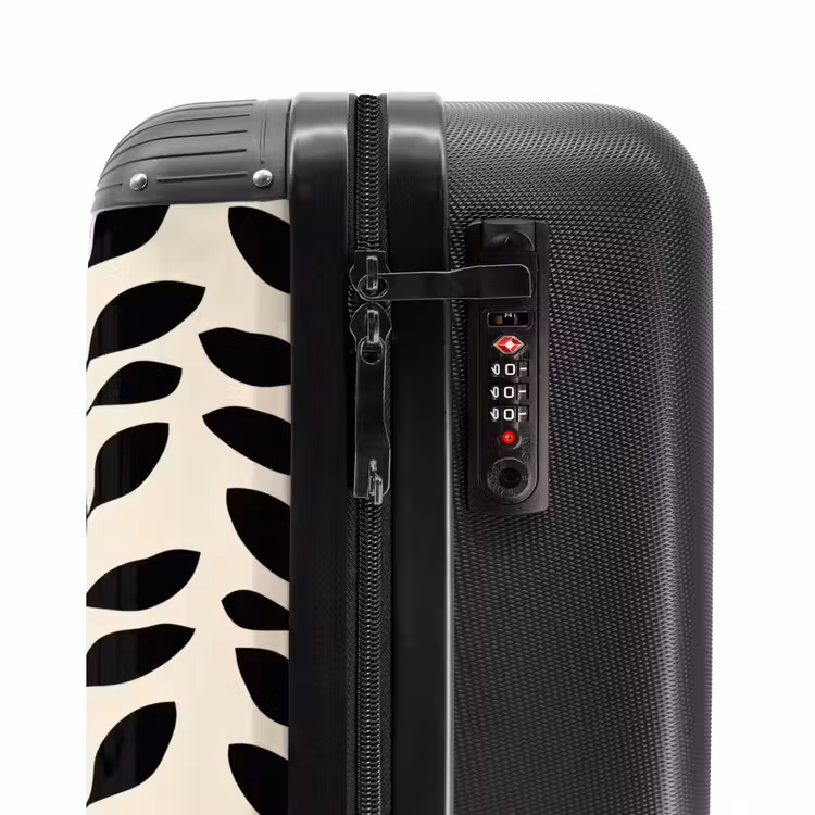 Valise - Botanique - Motif - Noir - Beige — 6
