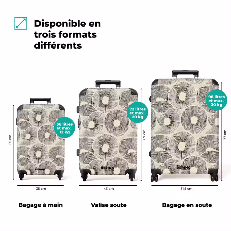 Valise - Cercles - Motif - Noir — 3