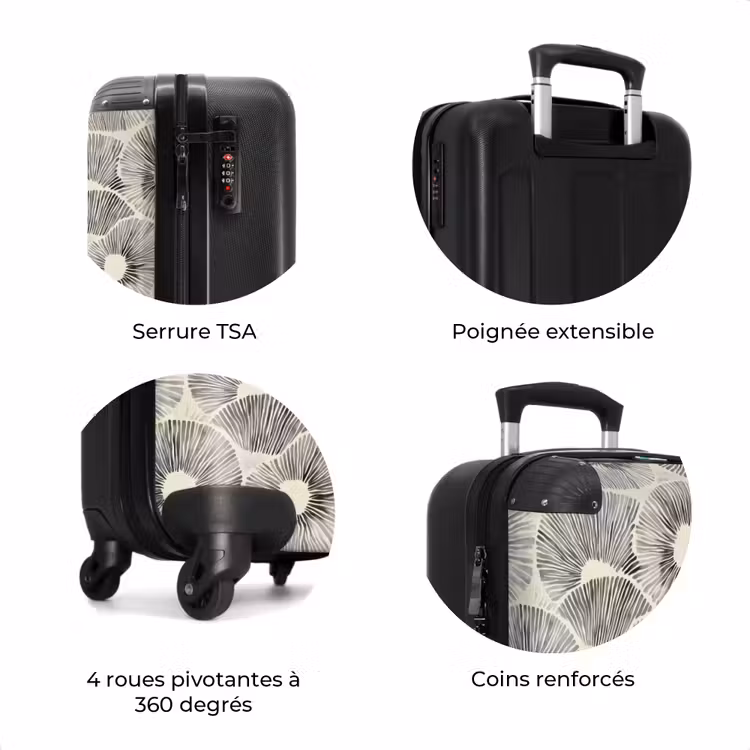 Valise - Cercles - Motif - Noir — 8