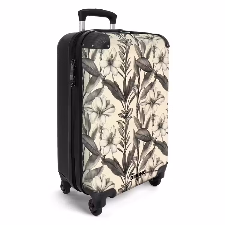 Valise - Classique - Botanique - Noir - Beige — 2